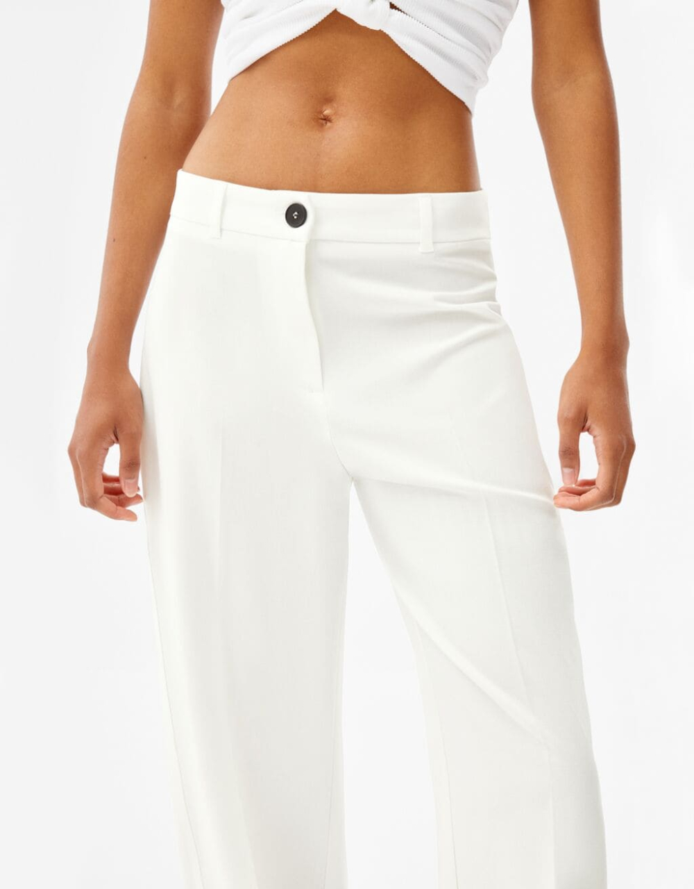 Wide-Leg-Hose mit Gürtelschlaufen