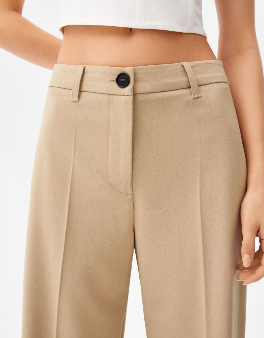 Wide-Leg-Hose mit Gürtelschlaufen