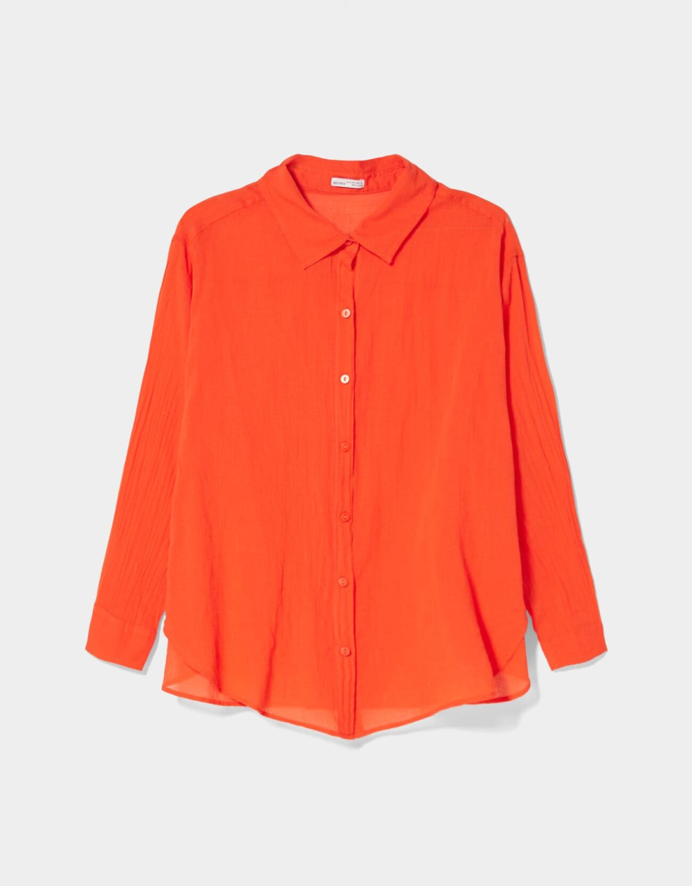 Oversize-Langarmhemd im rustikalen Look