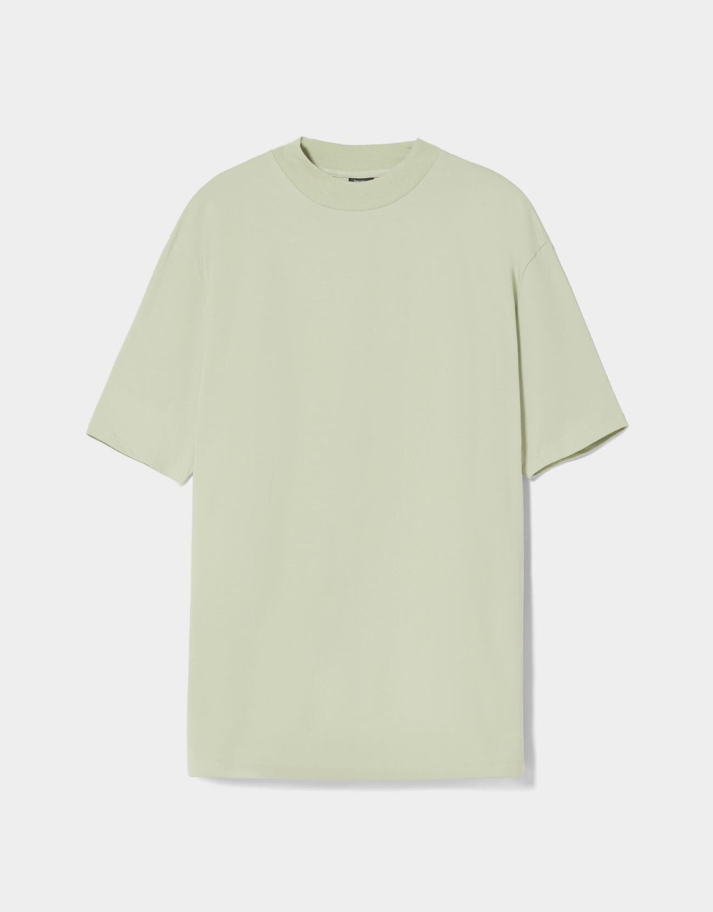 T-Shirt im Slim-Fit mit geripptem Stehkragen