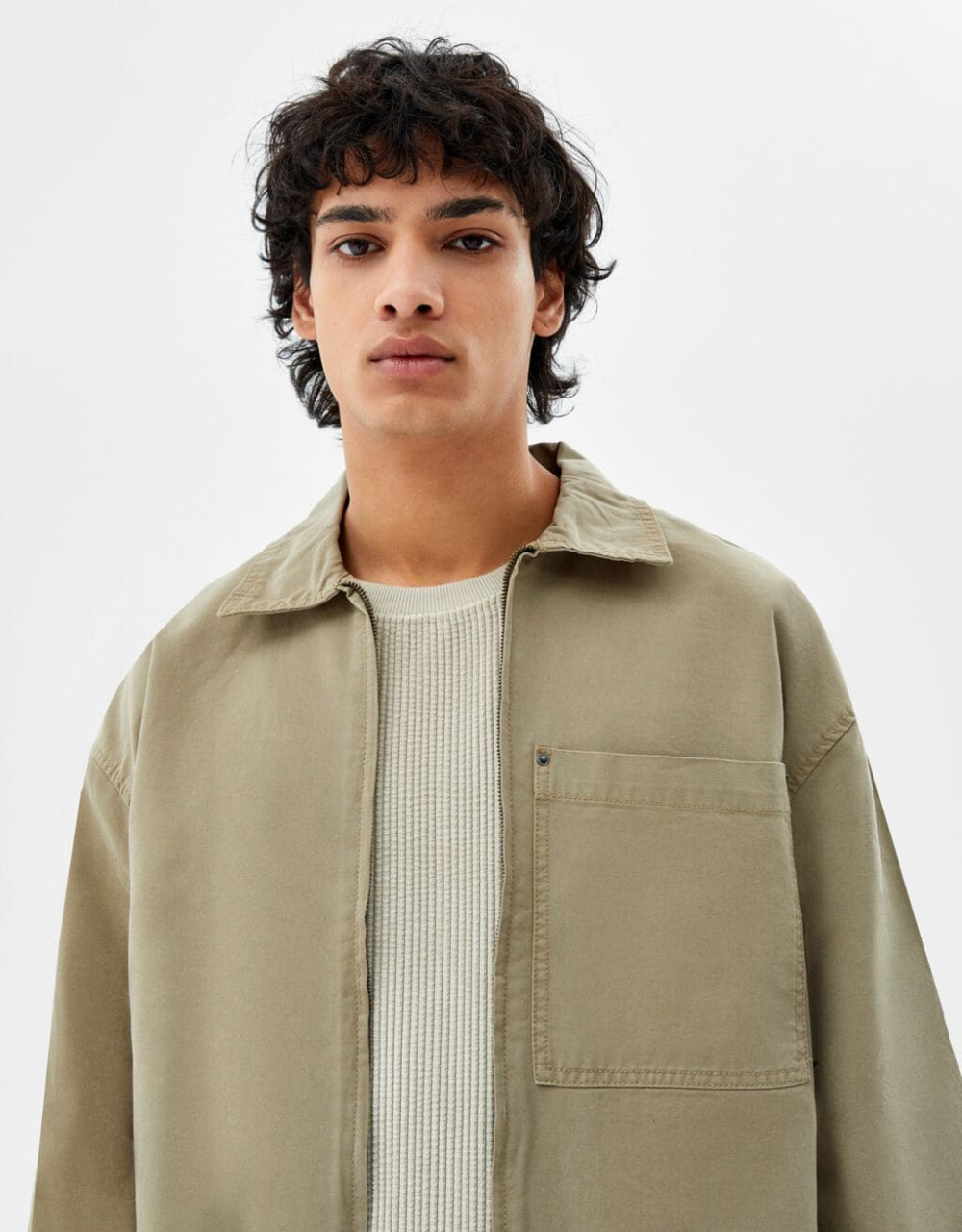 Baumwolljacke mit Reißverschluss