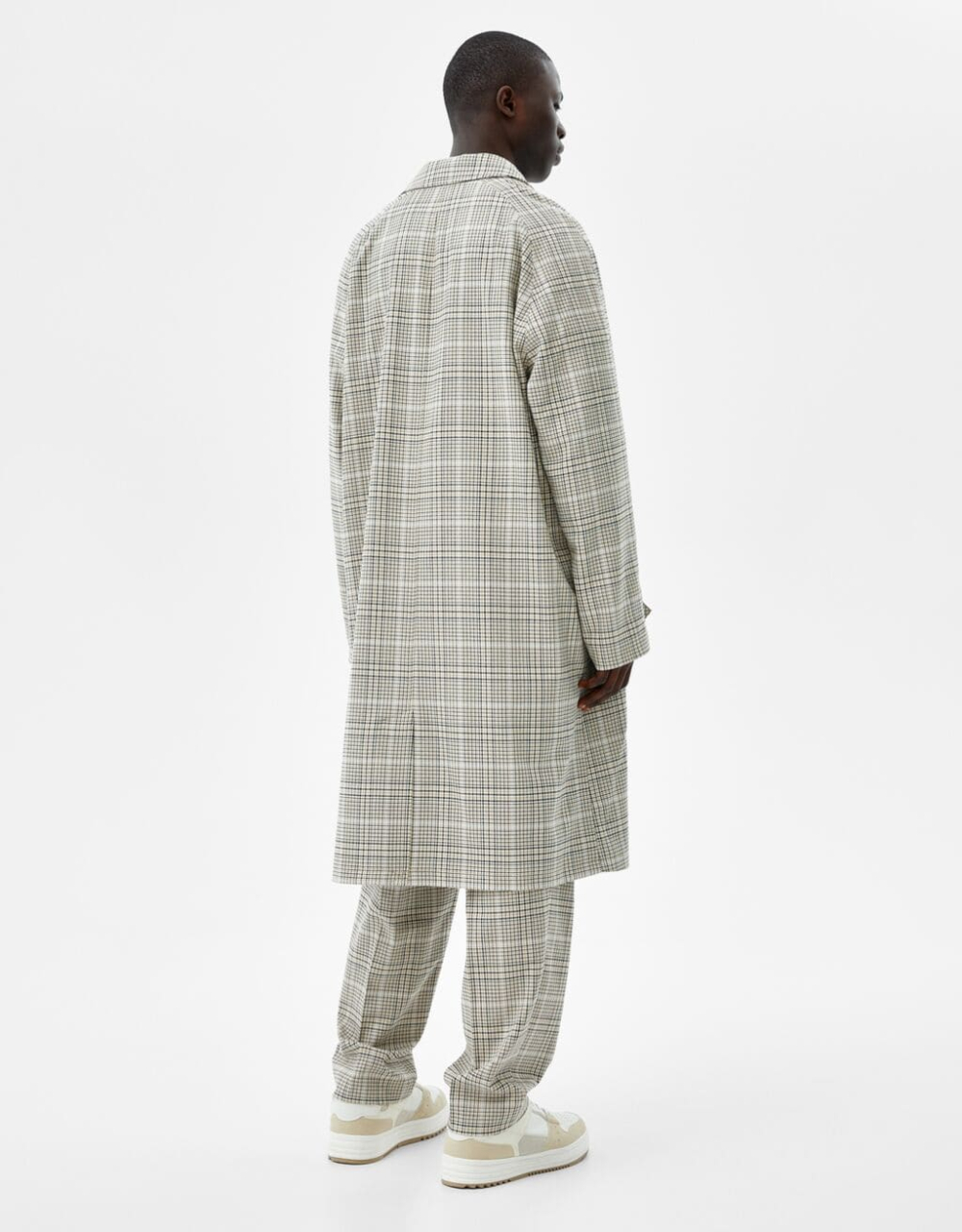 Karierter Trenchcoat