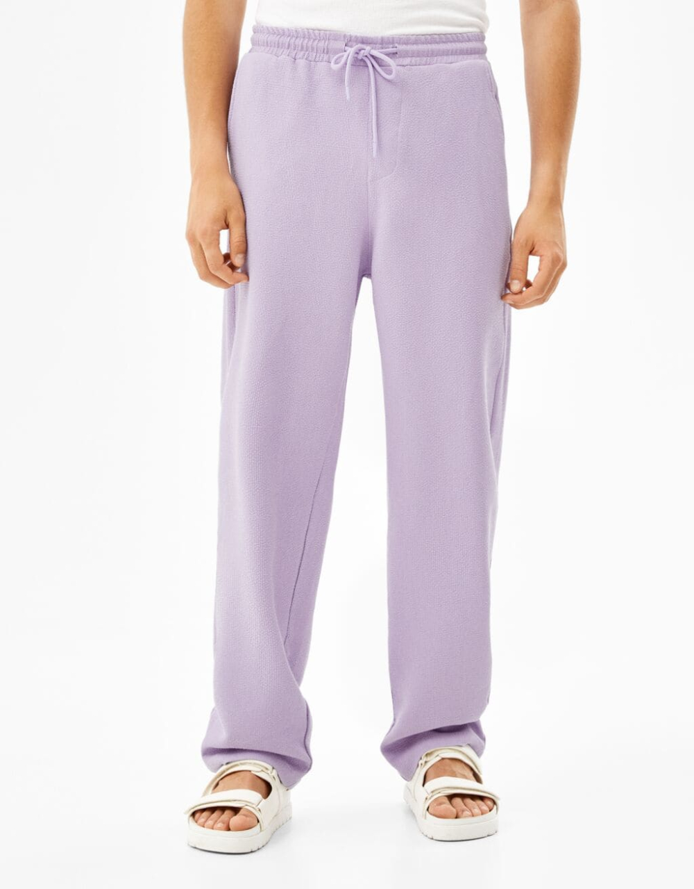 Wide Leg-Joggerhose mit Textur